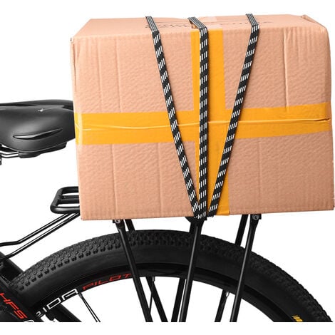 3pcs Sangle Bagage Elastique Tendeur Elastique avec Crochets Sandow  Elastique pour Moto Vélo Bagage 65cm