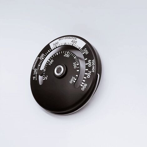 Thermomètre de Poêle Magnétique Tuyau de Poêle à Feu pour Le Compteur de  Température pour Tuyau de Cheminée en Bois Rond Four (1)