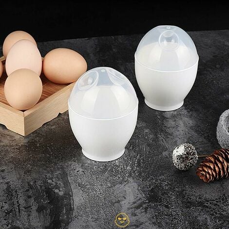 6 Pièces Pocheuse Oeuf Easy Egg Cooker pocheuses à œufs en Plastique Cuit  Oeuf Micro Onde