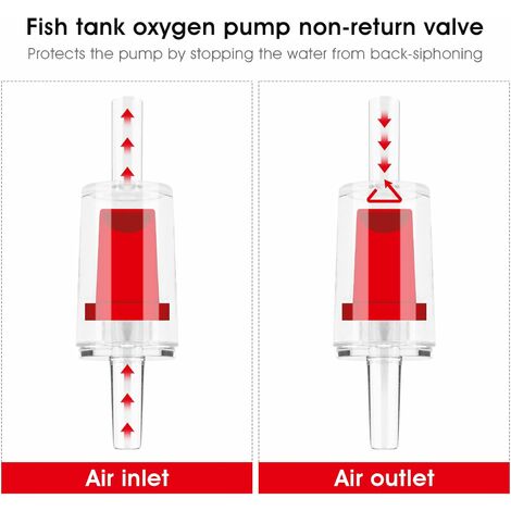 Clapet anti-retour 9 mm pour tuyau d'air pour aquarium et étang
