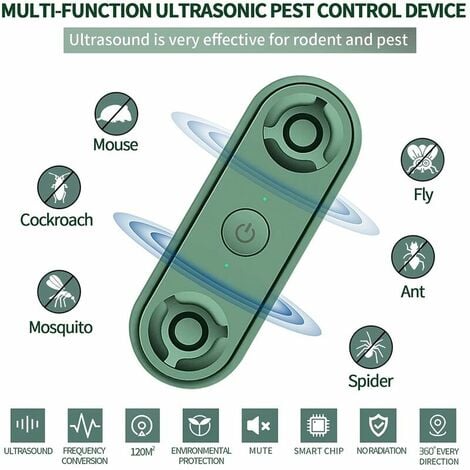 4Pcs Anti Moustique Ultrason Prise,Ultrason Souris Mouche,Appareil Repulsif  Souris Efficace pour Repousser Rats,araignées,moustiques