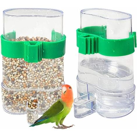 3 Pièces Abreuvoir à Oiseaux Automatique Mangeoires, Mangeoire pour Les  Oiseaux, Distributeur d'eau pour Cage