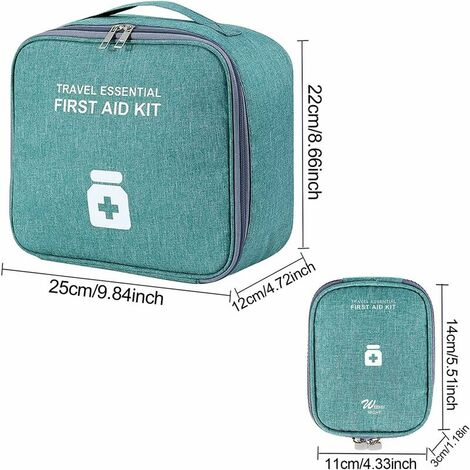 2 Pièces Trousse Secours Portable Kit, Trousse de Premier Secours Vide, Mini  Kits de Premiers Secours