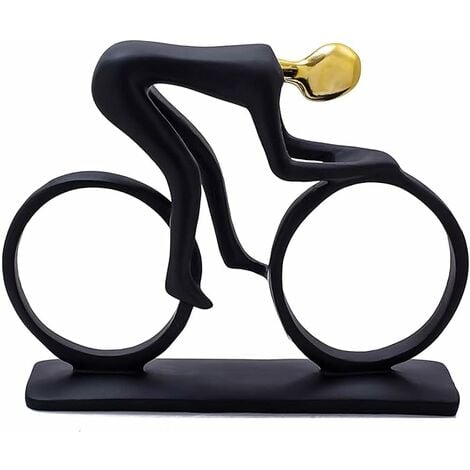Sculpture d'art en résine, statue décorative de vélo, décoration
