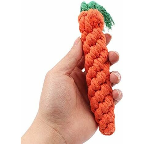 Corde en coton en forme de carotte - orange - 20cm