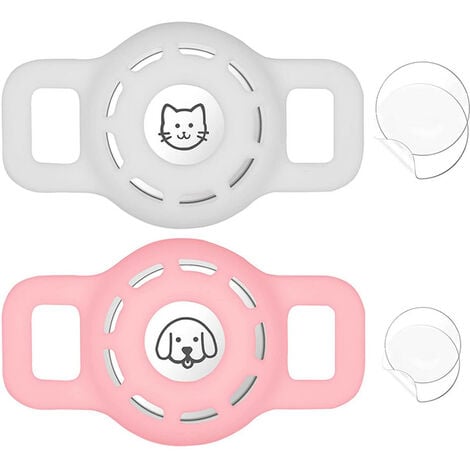Support de collier pour chat Airtag pour Apple Air Tag Support de collier  de chat à moins de 1,5 cm, support de collier de chien Airtag petit, lot de  2 supports de