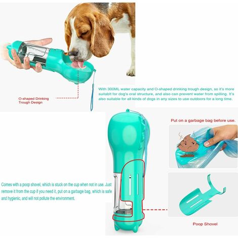 Bleu - Bouteille d'eau pour chien 3 en 1 Bouteille d'eau de marche pour  chien