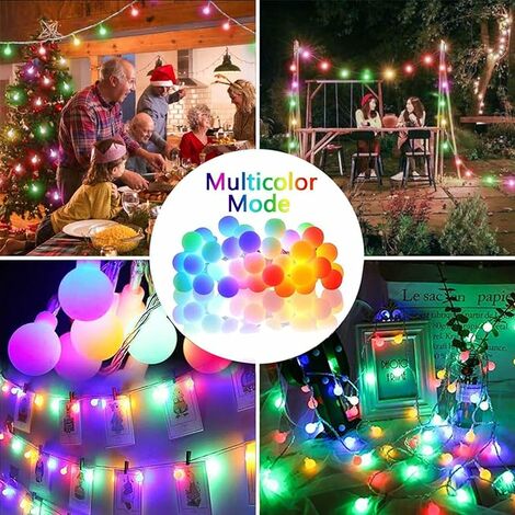 Guirlande Lumineuse Boule Coton, DOTBUY Decoration Noël, LED Guirlande  Lumineuse à Piles, Enfant, Chambre Mariage Halloween Décorations Romantique