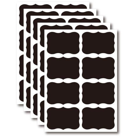 Set de 6 étiquettes tableau noir autocollantes