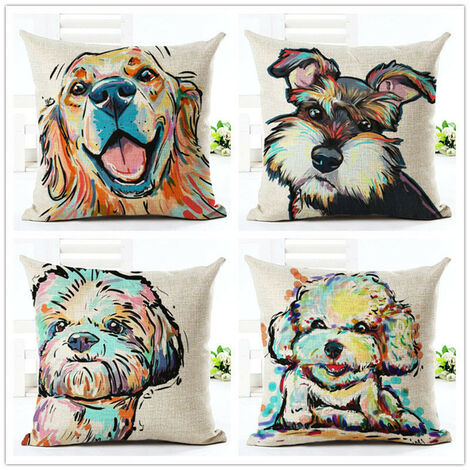 Acheter Housse de coussin à motif de chien, 1 pièce, décoration de