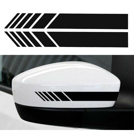 Autocollants Rétroviseur de Voiture avec Rayures Design Stripes