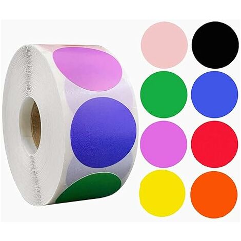 3 rouleaux d'étiquettes autocollantes 8 m - multicolores