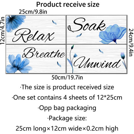 Fleur Imprimer toilette porte Autocollant Amovible Peel and Stick sticker  mural Decal Decor, 1 pc