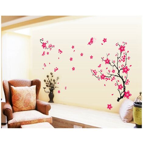 Sticker mural pissenlit noir fleurs volantes créatives papillon autocollant  mural peler et coller amovible 3D pause bien que le mur pissenlit Art