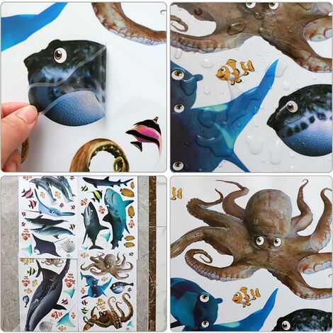 HALLOBO® Stickers muraux Aquarium sous-Marin de Poissons de mer Profonde  Requin Baleine Sticker Mural Salle de Bain Autocollant Mural Nursery Girl  Enfants Bébé : : Bébé et Puériculture