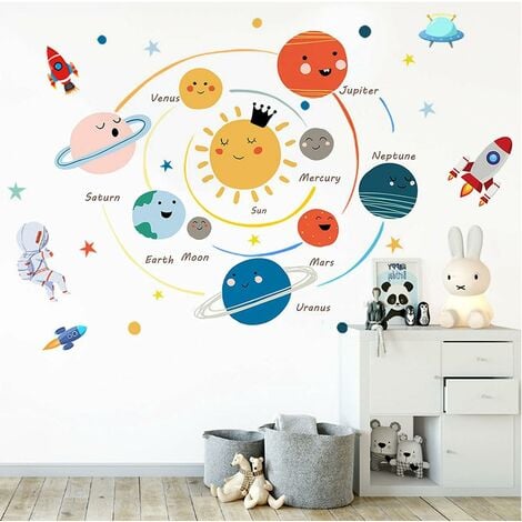Bébé Garçon Éléphant Dormir Lune Stickers Muraux pour Enfants Chambre Bébé  Chambre de Bébé Décoration Stickers Muraux