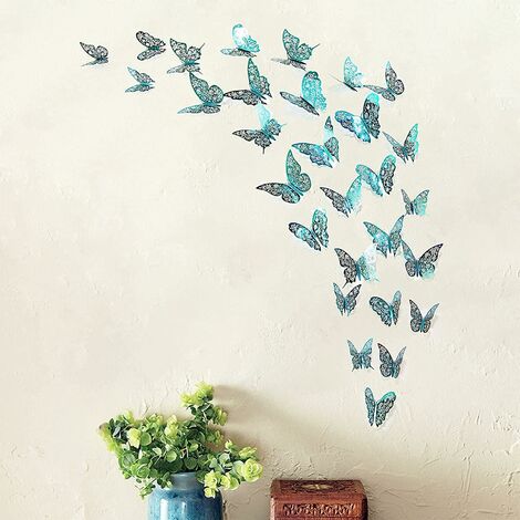 Sticker - Papillon nuée de Fleurs - 70 x 20 cm