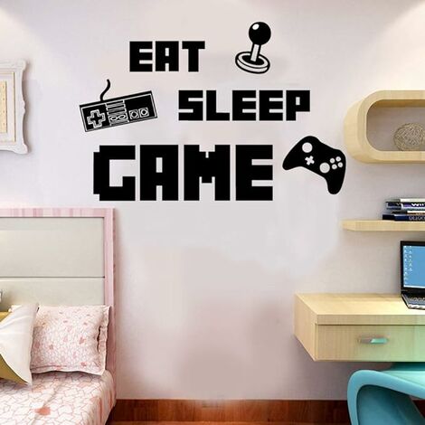 Stickers muraux de jeu contrôleur de jeu Joystick vidéo Stickers muraux  pour adolescents garçons chambre enfants