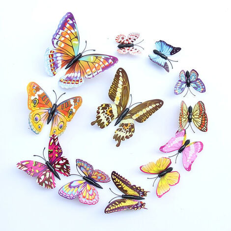 24 pcs Papillon Stickers Muraux, CAYUDEN Decoration Papillon Amovibles  Papillons Stickers Muraux Mur Art Artisanat pour La Maison Enfants Chambre  De Mariage Décor Pièces Papillon 3D Miroir Maison : : Cuisine et