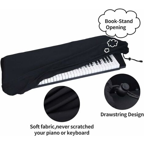 Housse de clavier de piano, housse anti-poussière pour clavier, housse anti- poussière pour clavier électronique