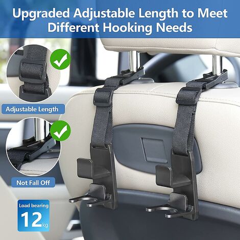 Generic x2 crochet de siège voiture support pour sac à main, porte-monnaie,  Clip de fixation, accessoires d'intérieur à prix pas cher