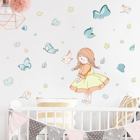 Autocollant mural à motif princesse pour chambre fille • Petites