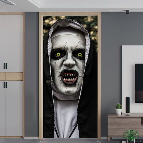 Effrayant Halloween Crâne Squelette Sol Stickers 3D Spooky Flamme et Lave  Mur Sol Autocollants pour Salon