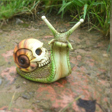 Statue en forme d'escargot d'Halloween, décorations de jardin