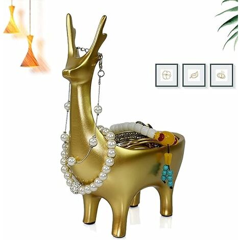 Animal Jewelrybox Figurine Collection Deer Fashion Home Ornement Résine  Cerf Bijoux Boîte De Rangement Ornements Mignons