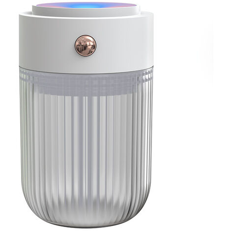 Mini humidificateur d'air à ultrasons USB - Humidificateur d'air ultra  silencieux pour bureau, chambre à coucher, etc. - Petit purificateur d'air  avec lumière LED 7 couleurs (blanc)