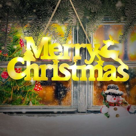Merry Christmas Lighted Sign Outdoor Xmas Light up Decorations for ...