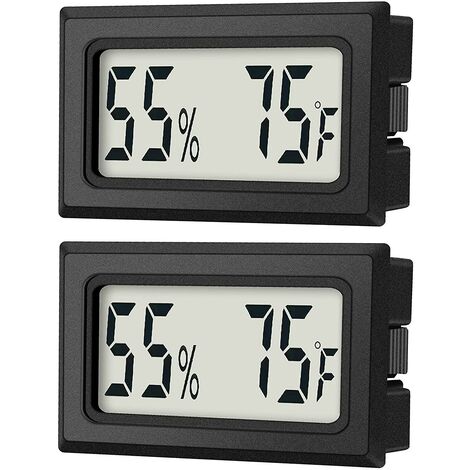 Acheter Mini horloge électronique murale, thermomètre et hygromètre  numérique, jauge d'humidité, thermomètre d'ambiance