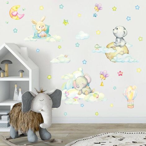Stickers adhésifs Prise et Interrupteur, Sticker Autocollant Peluche Lion  - Décoration Murale Chambre Enfants