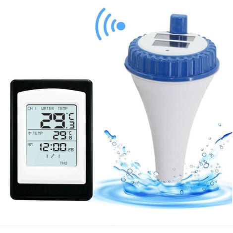 Thermomètre de piscine 1 PC, lecture facile flottante sans fil, meilleurs thermomètres  flottants extérieurs numériques à distance solaire pour piscine, eau de  bain et bains à remous