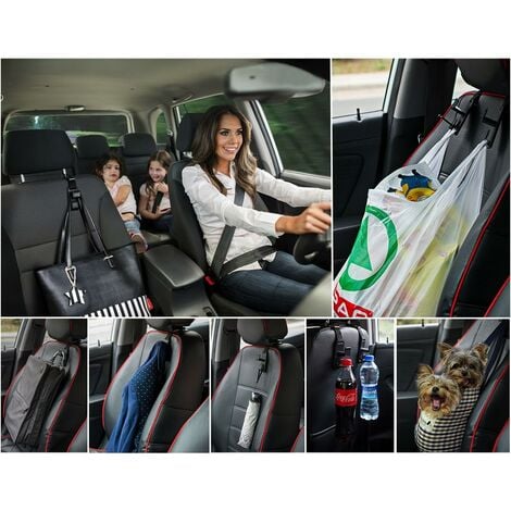 XTDMJ Lot de 6 crochets de siège de voiture, appuie-tête de voiture,  porte-sac pour sacs de nourriture, sacs à main, vêtements portatifs  organisateur de porte crochet : : Auto et Moto