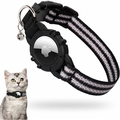 Collier, collier de chat intégré, collier de chat GPS réfléchissant avec  support et cloche colliers de