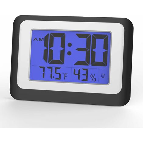 Thermomètre Intérieur Bleu Avec Horloge