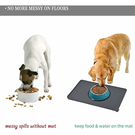 1pc Tapis D'alimentation Pour Chien En Forme D'os/Carré/Rond