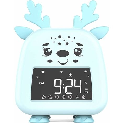 VOSSOT Réveil numérique pour enfant - Sans tic-tac - Horloge d'apprentissage  silencieuse - Horloge d'apprentissage pour enfants - Réveil analogique pour  garçons et filles - Réveil de voyage avec : : Jeux