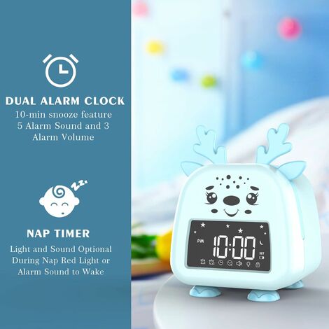 Réveil lumineux, horloge d'entraînement au sommeil pour enfant
