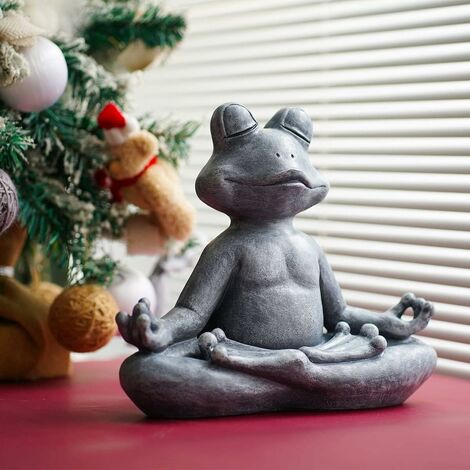 Méditation Zen Yoga Grenouille Statue Statue de Jardin – Cadeau, Décoration  de Noël, Sculpture de Jardin Intérieur/Extérieur pour Maison, Patio ou