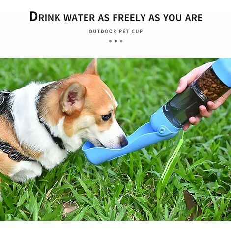Bouteille d'eau pour chien pour la marche, le voyage multifonctionnel et  portable pour chien