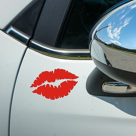 Autocollant réfléchissant Jumbo Lips Kiss pour moto, voiture, casque,  téléphone, ordinateur portable 5,5 rouge
