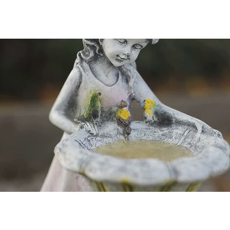 Tombe Ange Ange Figure Bain D'oiseau Décoration