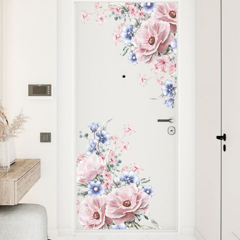 decalmile Stickers Muraux Fleurs de Cerisier Rose Arbre