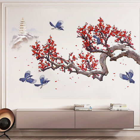 Sticker mural - oiseaux et branches