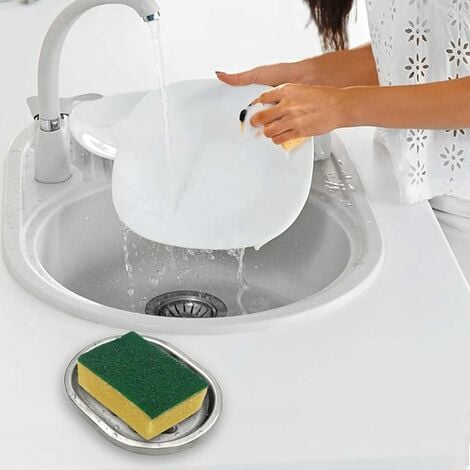 Porte-savon, porte-savon double couche en acier inoxydable avec bac de  vidange, porte-savon de
