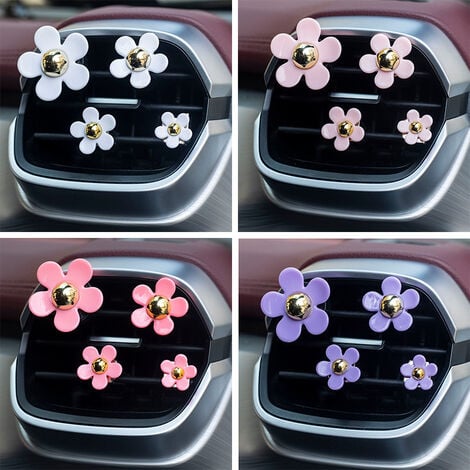 Décorations de voiture Clip de ventilation de désodorisant de voiture de  fleur, décor de voiture mignon