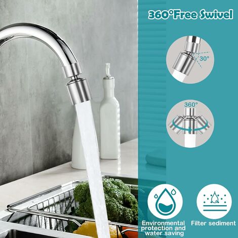 Extension de robinet rotatif à 360 °, économie d'eau, aérateur bulle, lavabo  de salle de bains, pulvérisateur de robinet de cuisine, accessoires -  AliExpress