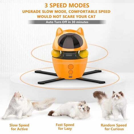 Jouet pour Chat : Pointeur laser automatique avec 3 Vitesses, Tout pour  l'animal